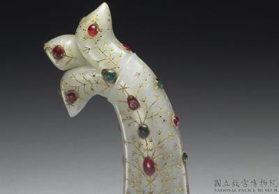 图片[3]-Jade inlaid dagger hilt, Mughal Empire-China Archive